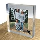 Personalised Custom Individual Acrylic Crystal Clear Block Plaque With Your Photo Picture Image Logo And Text 3D Effect - Your Own Photo and Text