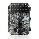 Trail Camera - 1520P 20MP Game Camera with 0.2s Trigger Speed Trail Cam with 80ft No Glow Motion Activated Detection and Waterproof, Hunting Cameras for Outdoor Wildlife Monitoring and Home Security