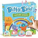Ditty Bird Musical Books for Toddlers | Fun Children's Nursery Rhyme Book | Rain, Rain, Go Away Book with Sound | Interactive Toddler Books for 1 Year Old to 3 Year Olds | Sturdy Baby Sound Books