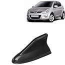 KINGSWAY® Shark Fin Car Antenna Compatible with Hyundai I20 (Year 2008-2011), Universal Size Car Radio FM AM, Waterproof ABS Body, Easy Replacement, 1 Piece, Black Color