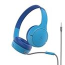 Belkin Sound Form Mini On-Ear-Kopfhörer mit Kabel für Kinder, Over-Ear-Headset mit integriertem Mikrofon für die Schule, Reisen und zum Spielen, Für Geräte mit 3,5 mm Klinkenanschluss, Blau, One Size