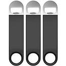 Bartender Bottle Openers, Beer Bottle Openers, Speed Openers 3 Pack by Premium Cold One. Professional Grade: Rubber Coated, Stainless Steel. 7 inch