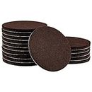 SoftTouch 3" Round Heavy-Duty Felt Furniture Pads - Protect Surfaces from Scratches & Damage, Brown (16 Pack)