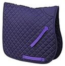 Rhinegold Cotton Quilted Saddle Cloth-Pony-Purple Tela para sillín, Morado