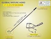 Global Nature Agro Manual Heavy Duty 2 in 1 Hand Weeder/Garden Hoes/Multi Star Culti-Weeder with Handle