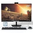 woynsz All-in-one PC Desktop Computer Gaming Desktop PC 27 inch FHD with Core i7-4785T(Up to 3.20Ghz) 16GB RAM,512GB SSD,With Front Webcam Dual Band Wi-Fi,Bluetooth 4.2 Wired Mouse and Keyboard Black