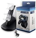 Porro Fino LED Charger Dock Station USB Charging Stand Kit for PS4 Playstation 4 Controller