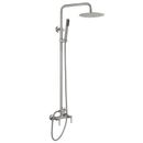 Designer Outdoor Showers 54" Temperature Controlled Stainless Steel Wall Mounted Outdoor Shower Metal | 54 H x 8 W x 22 D in | Wayfair DOS-EL-BR