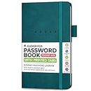 Clever Fox Password Book Pocket – Small Internet Address & Password Journal Organizer – Computer & Website Log-In Keeper Notebook (Dark Teal)