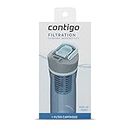 Contigo Replacement Filter for Clybourn Water Bottle with Freeflow Filtration, Carbon Fiber Filter Technology Lasts up to 6 Months, Blue/Gray