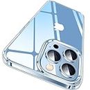 CASEKOO Crystal Clear für iPhone 13 Pro Hülle, [Nie Vergilbung] [Unzerstörbarer Militärschutz] Stoßfeste Kratzfeste Schutzhülle Transparent Case Dünne Handyhülle iPhone 13 Pro - Durchsichtig