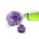 Grand Fusion Housewares Liquid Soap Dispensing Exfoliating Loofah 3 Pack - Purple