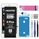 MOVFST Replacement Battery for iPhone 6 Plus,Li-ion Polymer 4950mAh High Capacity Battery Fit for iPhone 6 Plus Model A1522 A1524 A1593 with Repair Tool Kits