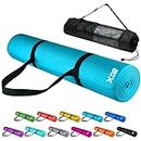 Xn8 Sports Yoga Mat, Non Slip Exercise mat, 6mm Thick Workout Mat, Best for Pilates Gymnastics Gym Meditation & Stretching, Lightweight with Carry Strap for Travel & Outdoor Men & Women