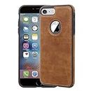 ClickAway Apple iPhone 6, 6S |Premium Luxury Case| Dual Stiched |Real Leather| Slim Fit Back Cover for Apple iPhone 6, 6S (Brown) (Please Check Your Phone Model Before Buying