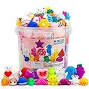 100 Pack Mochi Squishies Toys Set, Fun and Cute Party Favors for Kids,Stress Relief Toys,Treasure Box Toys for Classroom Prizes,Goodie Bags Fillers with Storage Bucket