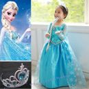 NEW Girls Dress Costume Princess Queen Elsa Party Birthday size 1-12 Years
