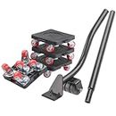 Heavy Duty Furniture Movers with 5 Wheels,Furniture Dolly 5 Wheels,Furniture Movers Sliders 360 Ratating,1200lbs/550kg Load Capacity,Furniture Lift Mover Tool Set