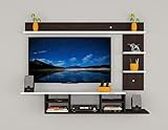MACWUD Conor Wooden TV Entertainment Unit/Wall Set Top Box Shelf Stand/TV Cabinet for Wall/Set Top Box Holder for Home/Living Room - Wenge/White (Ideal up to 50 to 55") Tv Screen