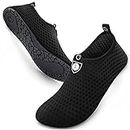 SIMARI Unisex Water Sports Shoes Barefoot Slip-on Indoor Outdoor Sports Activities SWS001 Circular Black 10-11