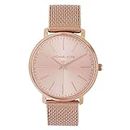Michael Kors Pyper Quartz Wrist Watch Analogue 38 mm Round Rose Gold Dial with Mineral Crystal and Rose Gold Steel and Rose Gold PVD Band 50 m Water Resistant Business Fashion Women's Watch