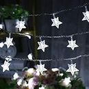NOVALUC 16 Led Star String Lights 3 Meters Fairy Lights for Home Decoration Diwali Christmas Lights (White)