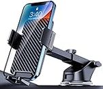 BIPOPIBO Phone Mount for Car Phone Holder Mount Cell Phone Holder Car Universal Phone Stand for Car Dashboard Windshield Cell Phone Automobile Cradles Fit iPhone Android (Black)