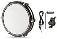Alesis Nitro Max 8 Inch Single-Zone Mesh Tom Pad with Clamp and Silverline Audio 10ft Trigger Cable Bundle
