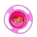 Universal Gyro Bowl Anti Spill Bowl Smooth 360 Degrees Dining Entertaining No Spill Snack Bowl Kids Non Spill Bowl Gyro Bowl for Kids Baby Bowl 360 Rotation Gyroscopic Bowl for Baby Kids (Pink)