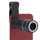 Demeras Objectif de Zoom de téléphone Portable télescope Haute définition à Clipser 12 Fois Zoom téléobjectif pour la Plupart des Smartphones pour la Prise de Vue en extérieur(80X30mm)