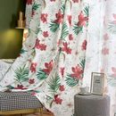 American Retro Curtains Room Window Drapery Pastoral Style Floral Tulle Drapes