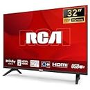 RCA TV 32 Pouces (80 cm) sans Bord LED HD Téléviseurs avec Triple Tuner (DVB-T/T2-C-S/S2), HDMI, CI+, Lecteur Multimédia USB, Mode Hôtel, Dolby Audio (NRB32HQ1, 2024)