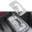 SENSHINE For Jeep Wrangler JK JKU Accessories 2012 2013 2014 2015 2016 2017 2018 Bling Gear Shift Box Cover Gear Frame Cover White Adhesive for Jeep Wrangler (White Trim)