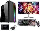 KRYNORCXY Gaming Pc Desktop Computer Full Set Core I7 3770 |16GB Ram |512GB SSD|Windows 10| GT 4GB 730 DDR5 Graphics Card with 19 inches led Monitor RGB Keyboard RGB Mouse Wi-fi Ready to Play