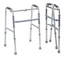 Tan45 lightweight folding Walker Ideal for seniors, Old people, adults, elderly, handicapped, medical| Walking stand Aluminium Weight Capacity 100+ Kgs| Adjustable Height Heavy Duty | Walking Aids