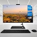 Lenovo 2023 IdeaCentre All-in-One Desktop, 27" FHD Touchscreen Display, 13th Gen Intel Core i5-13420H (Beats i7-12700H), 16GB RAM, 2TB SSD, Wireless KB & Mouse, Win 11 Home, Black