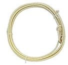 AJ Tack Wholesale Adult Rodeo Lasso Lariat Rope Hand Sewn Leather Burner 30 Feet Made in USA Waxed