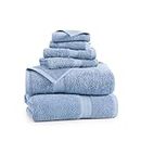6 Piece Bath Towel Set - 100% Cotton Bathroom Towels, Extra Large Bath Towels, Hotel Towels, 2 Bath Towels Bathroom Sets, 2 Hand Towel for Bathroom, 2 Wash Cloths for Your Body and face - Allure