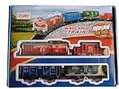SR Hub Presents Mini Train Engine Small Size Models with Railway Tracks for Kids, Train Set for Kids 3+, 4+, 5+ Year | Made in India Toys | Color May Vary (Mini Cargo Train)