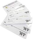 5PCS WP Fake Credit Card, 3D PVC White Business Wallet Cards Birthday Gifts, Funny Card for Christmas (5PCS, White)