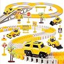 Tragik Kids Construction Toys for 3-6 Year Old Boys, Tractor Toy Cars Boys Toys Age 3-8 Birthday Gifts for 3-6 Year Old Boys Digger Toys Kids Toys Outdoor Toys Car Track Christmas Xmas Gifts