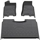 All-Weather Automotive Floor Mats Fits Dodge Ram 1500 Crew Cab 2019-2021: Premium Car Floor Protection - Quality for Cars, Trucks, and SUVs - Durable, Anti-Slip Rubber Mats
