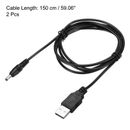 USB Male to DC 3.5 x 1.35 mm Male Power Cord Charging Cable Plug