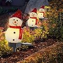 LED Solar Garden Lights, Christmas Snowman Solar Garden Lamp met intelligente lichtregeling voor buitendecoratie