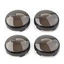 SIKUAI 4pcs Motorcycle Turn Signal Lens Light Cover Guard For Harley Touring Softail Dyna, smoked