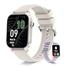 Smart Watch with Text and Call,1.85'' HD Touch Screen Smartwatches and Activity Trackers for Android iPhone, Fitness Trackers with Waterproof Heart Rate SpO2 BP Sleep Monitor 20 Sports AI Voice, Grey