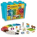 LEGO Classic Vibrant Creative Brick Box Arts & Crafts Toy for Kids, Creative Building Set with Unicorn, Skateboard, Guitar, Plane & More, Sensory Toy Birthday Gift for 4 Year Old Girls and Boys, 11038