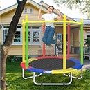 RUDRAMS 55 inch/4.5 feet U Leg Multi-Color Trampoline for Kids Indoor ||Kids Jumping Trampoline || Trampoline for Kids Indoor Small || Trampolines for Kids (4.5 Feet, Multi-Color)