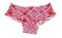 Victoria's Secret Women's The Lacie Lace Cheeky Panty, Pink Plaid, X-Small