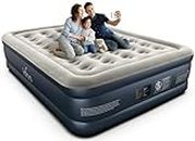 iDOO Luxury Air Mattress with Built in Pump, Queen Size Inflatable Mattress for Camping, Guests & Home, 18" Raised Comfort Blow up Mattress, Durable, Portable & Waterproof Air Bed, colchon inflable